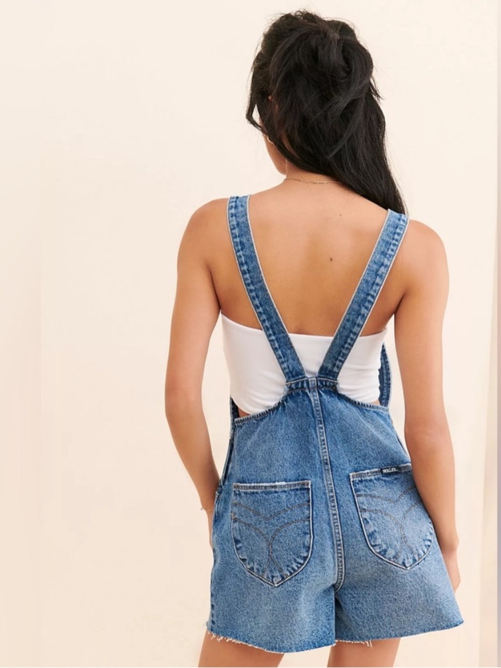 New! ROLLA'S Blue Mirange Cut Oft Denim Short Overalls Romper Shortalls💙 size 26 - Picture 3 of 8